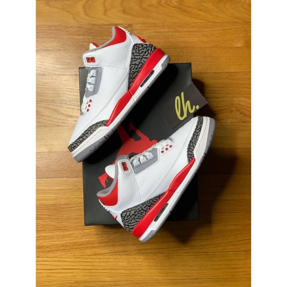 Youth 7y Air Jordan Retro 3 “Fire Red” Athletic Basketball Sneakers DM0967-160 - Picture 10 of 10